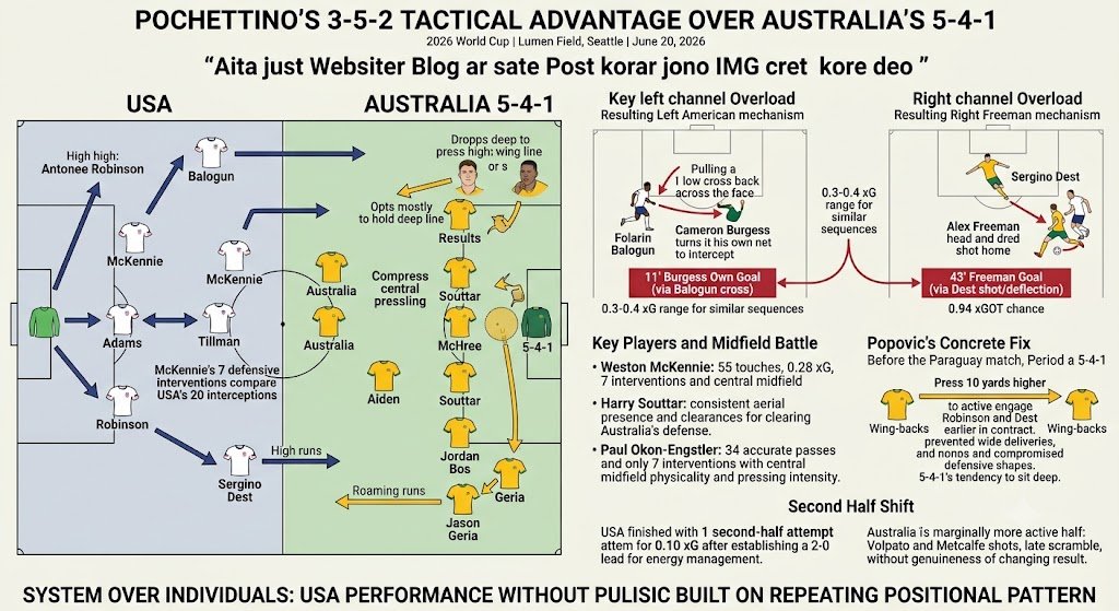 USA vs Australia Tactical Breakdown 2026 World Cup