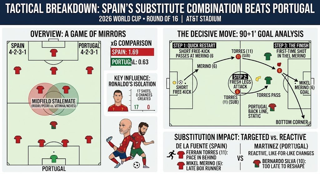 Portugal vs Spain 2026 How Spain's Subs Won the Match